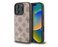 Guess Peony Script Logo do iPhone 16 Pro Max brązowy - 1278289 - zdjęcie 1