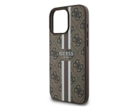 Guess 4G Printed Stripes do iPhone 16 Pro brązowy - 1279177 - zdjęcie 2