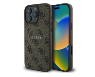 Guess 4G Ring Classic Logo do iPhone 16 Pro brązowy - 1279185 - zdjęcie 1