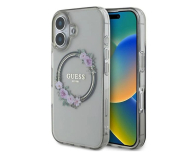 Guess IML Flowers Wreath do iPhone 16 czarny - 1279119 - zdjęcie 1