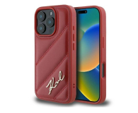 Karl Lagerfeld Quilted Signature do iPhone 16 Pro Max czerwony - 1278270 - zdjęcie 1