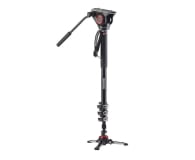 Manfrotto Monopod Video XPRO 4 sekc. + głowica 500PLONG - 1282639 - zdjęcie 1