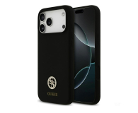 Guess Silicone Logo Strass 4G MagSafe do iPhone 17 Pro Max czarny - 1365581 - zdjęcie 1