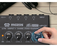 Mozos HA400 4-kanałowy wzmacniacz słuchawkowy - 1370681 - zdjęcie 4