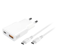 4smarts PDPlug Slim Duos 20W GaN USB-C+USB-A + kabel USB-C 1.5m - 1512697 - zdjęcie 1