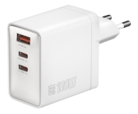 4smarts Ładowarka sieciowa Pocket GaN 100W 2xUSB-C + USB-A biały - 1512698 - zdjęcie 1