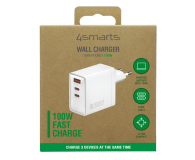 4smarts Ładowarka sieciowa Pocket GaN 100W 2xUSB-C + USB-A biały - 1512698 - zdjęcie 2