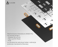 Ajazz AK820 Pro Flying Fish Switch Black Gray Yellow RGB - 1536362 - zdjęcie 6