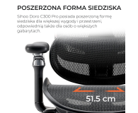 Sihoo DORO C300 PRO Mesh czarny - 1542252 - zdjęcie 14