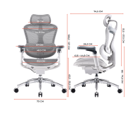 Sihoo DORO C300 PRO Mesh biały - 1542253 - zdjęcie 18