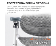 Sihoo DORO C300 PRO Mesh biały - 1542253 - zdjęcie 14