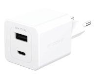 PanzerGlass empower Turbo 35W USB-C + USB-A Silver White - 1546799 - zdjęcie 1