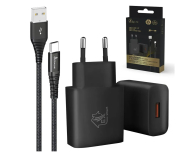 ExtraLink Smart Life Zestaw USB - USB-C 2m Czarny Ładowarka 12W Czarna - 1550953 - zdjęcie 2