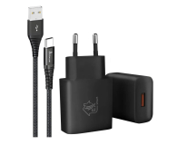 ExtraLink Smart Life Zestaw USB - USB-C 2m Czarny Ładowarka 12W Czarna - 1550953 - zdjęcie 1
