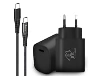 ExtraLink Smart Life Zestaw kabel USB-C 2m Ładowarka 18W PD3.0 Czarna - 1550954 - zdjęcie 1