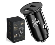 ExtraLink SMART LIFE CAR CHARGER 38W 1X USB-C 1X USB-A BLACK - 1570045 - zdjęcie 1