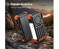 ExtraLink POWERBANK SOLARNY 20000MAH 45W INDUKCJA LAMPA LATARKA - 1570060 - zdjęcie 3