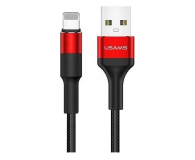 USAMS Kabel pleciony U5 2A lightning czerwony 1,2m - 1569083 - zdjęcie 1