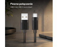 USAMS Kabel 18W USB-C do USB-A 1m czarny - 1569156 - zdjęcie 2