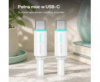 USAMS Kabel USB-C/USB-C 1m SJ73460W biały - 1569154 - zdjęcie 2