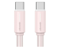 USAMS Kabel USB-C/USB-C 1m SJ73460W różowy - 1569152 - zdjęcie 1