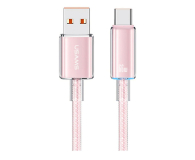USAMS Kabel US-SJ658 6A USB-A do USB-C 1,2m różowy - 1569089 - zdjęcie 1
