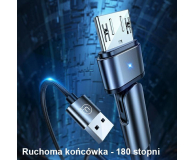 USAMS Kabel pleciony obrotowy U60 2A microUSB czarny - 1569082 - zdjęcie 3