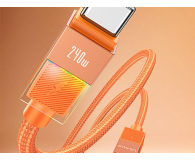USAMS Kabel PD 240W USB-C/USB-C 1,2m stalowy - 1569134 - zdjęcie 2