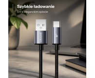 USAMS Kabel U91 18W USB-C do USB-A 1m stalowy - 1569128 - zdjęcie 2