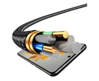 USAMS Kabel 2w1 2xUSB-C 72W 1,2m Aluminum - 1569153 - zdjęcie 4