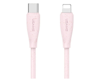 USAMS Kabel 30W USB-C do Lightning 1m różowy - 1569146 - zdjęcie 1