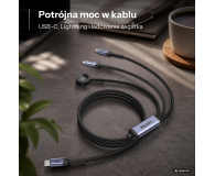 Unitek Kabel 3w1 USB-C  Lightning  Apple Watch PD 100W 480Mbps 1,2m - 1576038 - zdjęcie 2