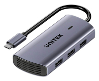Unitek USB-C 6w1 3x USB-A 5Gbps PD 100W HDMI 4K@30Hz RJ45 - 1576039 - zdjęcie 1