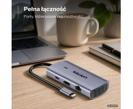 Unitek USB-C 6w1 3x USB-A 5Gbps PD 100W HDMI 4K@30Hz RJ45 - 1576039 - zdjęcie 2