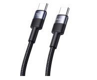 USAMS Kabel pleciony 240W USB-C/USB-C 1,2m stalowy - 1569087 - zdjęcie 1