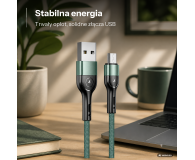 USAMS Kabel pleciony U55 2A micro USB zielony 1m - 1569104 - zdjęcie 2
