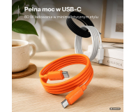 USAMS Kabel 60W 3A Silicone Fast Charging USB-C do USB-C czarny - 1569005 - zdjęcie 2