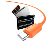 USAMS Kabel 30W 3A Silicone USB-C do Lightning pomarańczowy - 1569042 - zdjęcie 8