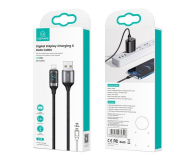 USAMS Kabel pleciony lightning 1,2mLED 2,4A Fast Charging czarny - 1569000 - zdjęcie 7