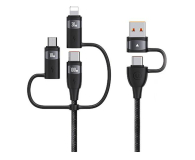 USAMS Kabel 2xC/USB/Micro-USB/Lightning 6w1 1,2m 100W PD czarny - 1568995 - zdjęcie 1