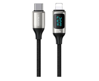 USAMS Kabel pleciony USB-C/Lightning LED 1,2m 20W PD Fast Charge - 1568999 - zdjęcie 1