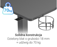 Silver Monkey Biurko elektryczne ED-120 black - 1162803 - zdjęcie 6