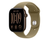Apple Watch 12 46/Ciemny brąz Alu/Oliwkowy Pasek S/M GPS - 1594058 - zdjęcie 1