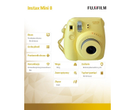 Fujifilm Instax Mini 8 żółty - 168220 - zdjęcie 6