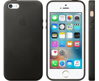 Apple Leather Case do iPhone SE czarny - 299550 - zdjęcie 1