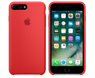 Apple Silicone Case iPhone 7/8 Plus Red - 325674 - zdjęcie 4