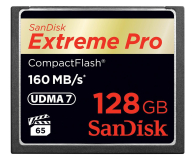 SanDisk 128GB Extreme Pro zapis 150MB/s odczyt 160MB/s