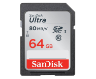SanDisk 64GB SDXC Ultra Class10 80MB/s UHS-I - 267052 - zdjęcie 1