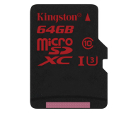 Kingston 64GB microSDXC UHS-I U3 zapis 80MB/s odczyt 90MB/s - 219778 - zdjęcie 1