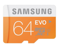 Samsung 64GB microSDXC Evo odczyt 48MB/s + adapter SD - 182050 - zdjęcie 1